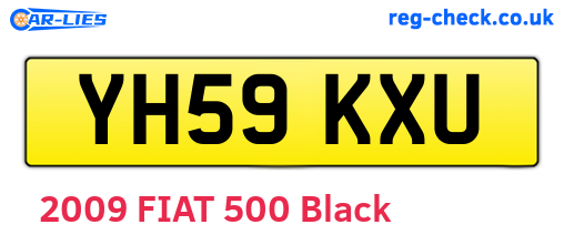 YH59KXU are the vehicle registration plates.