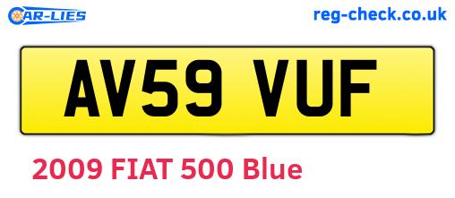 AV59VUF are the vehicle registration plates.