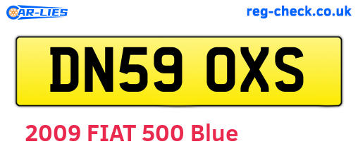 DN59OXS are the vehicle registration plates.