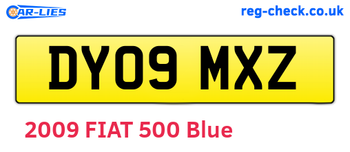 DY09MXZ are the vehicle registration plates.