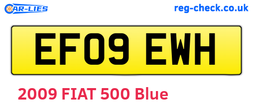 EF09EWH are the vehicle registration plates.