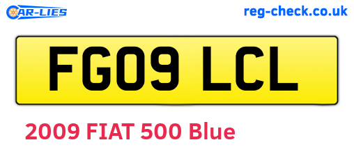 FG09LCL are the vehicle registration plates.