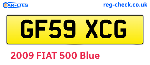 GF59XCG are the vehicle registration plates.