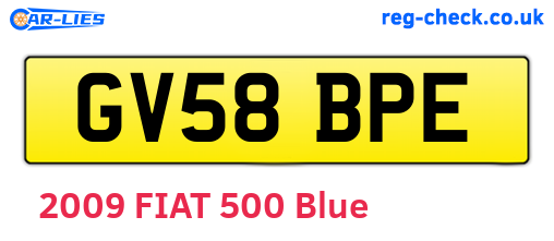GV58BPE are the vehicle registration plates.