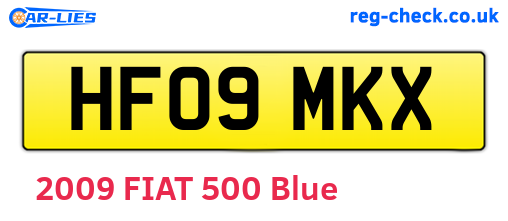 HF09MKX are the vehicle registration plates.
