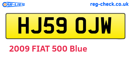 HJ59OJW are the vehicle registration plates.