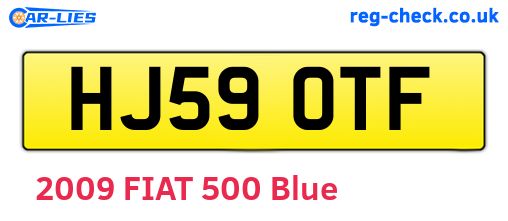 HJ59OTF are the vehicle registration plates.