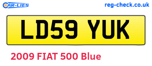LD59YUK are the vehicle registration plates.
