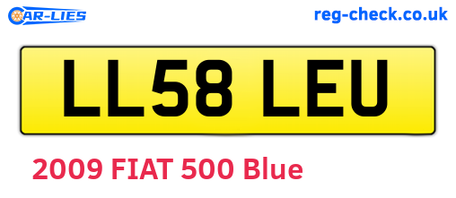 LL58LEU are the vehicle registration plates.