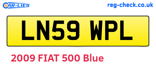 LN59WPL are the vehicle registration plates.