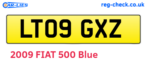 LT09GXZ are the vehicle registration plates.