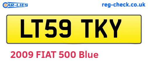LT59TKY are the vehicle registration plates.