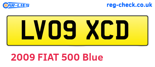 LV09XCD are the vehicle registration plates.