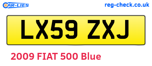 LX59ZXJ are the vehicle registration plates.