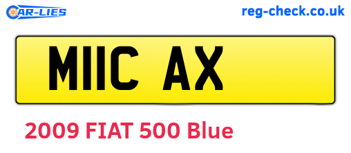 M11CAX are the vehicle registration plates.