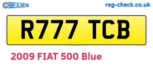 R777TCB are the vehicle registration plates.