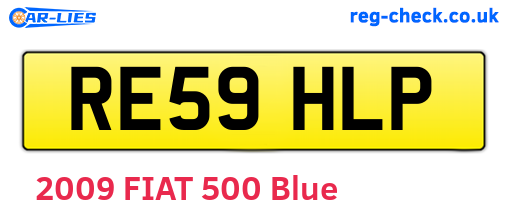 RE59HLP are the vehicle registration plates.