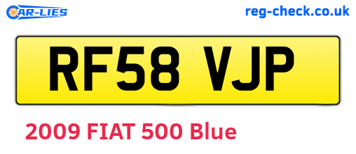 RF58VJP are the vehicle registration plates.