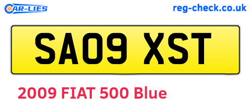 SA09XST are the vehicle registration plates.