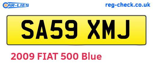 SA59XMJ are the vehicle registration plates.