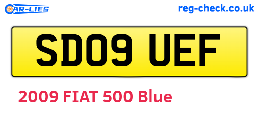 SD09UEF are the vehicle registration plates.