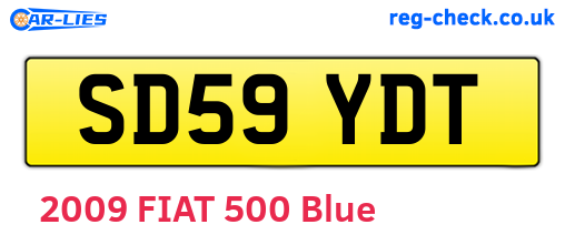 SD59YDT are the vehicle registration plates.