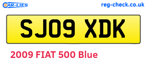 SJ09XDK are the vehicle registration plates.