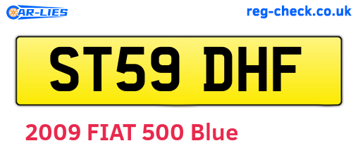ST59DHF are the vehicle registration plates.