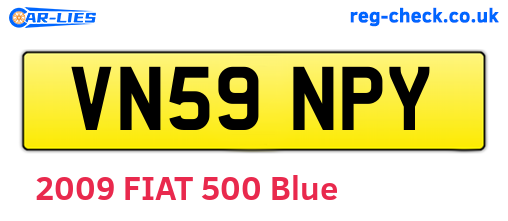 VN59NPY are the vehicle registration plates.