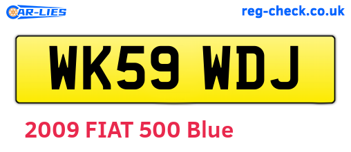 WK59WDJ are the vehicle registration plates.