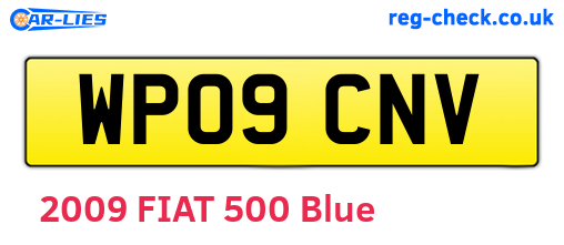 WP09CNV are the vehicle registration plates.