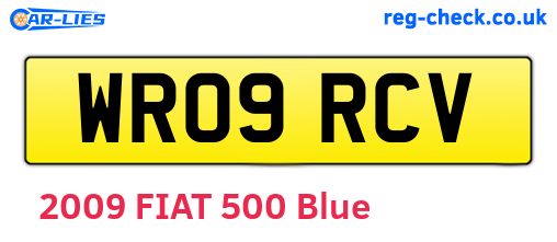 WR09RCV are the vehicle registration plates.