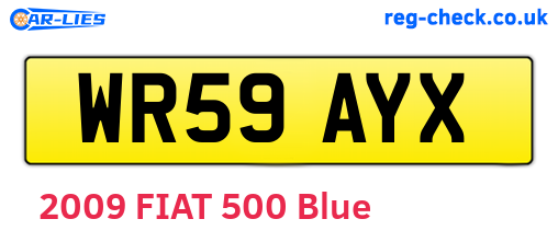 WR59AYX are the vehicle registration plates.