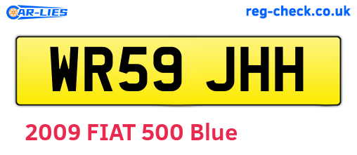 WR59JHH are the vehicle registration plates.