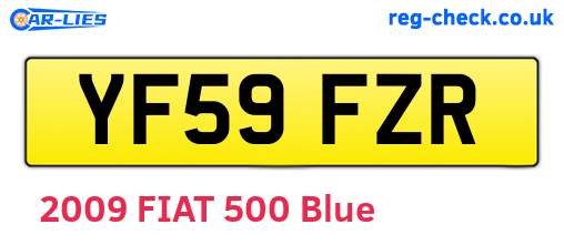 YF59FZR are the vehicle registration plates.