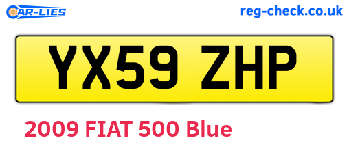 YX59ZHP are the vehicle registration plates.