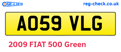 AO59VLG are the vehicle registration plates.