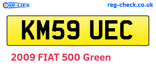 KM59UEC are the vehicle registration plates.