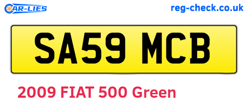 SA59MCB are the vehicle registration plates.