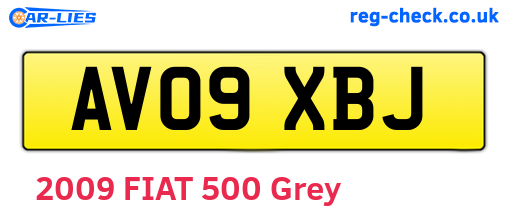 AV09XBJ are the vehicle registration plates.