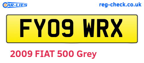 FY09WRX are the vehicle registration plates.