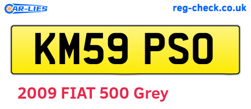 KM59PSO are the vehicle registration plates.