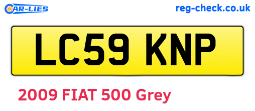 LC59KNP are the vehicle registration plates.