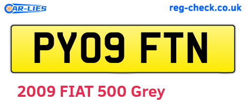 PY09FTN are the vehicle registration plates.
