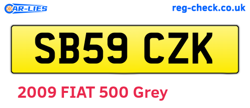 SB59CZK are the vehicle registration plates.