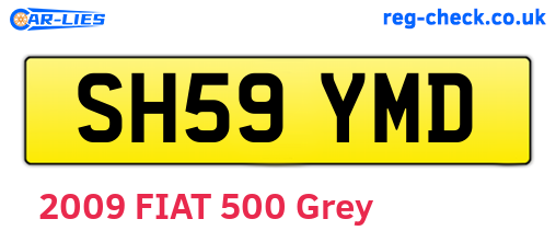 SH59YMD are the vehicle registration plates.