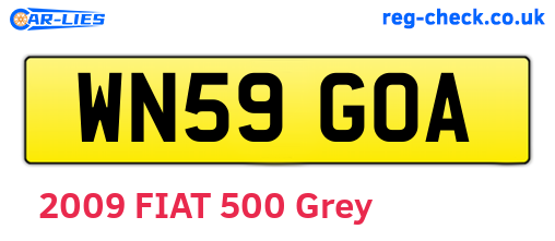 WN59GOA are the vehicle registration plates.