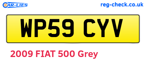 WP59CYV are the vehicle registration plates.