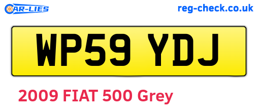 WP59YDJ are the vehicle registration plates.