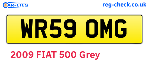 WR59OMG are the vehicle registration plates.